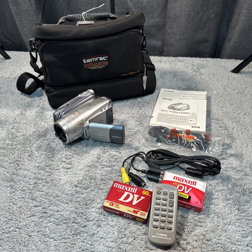Canon HV20A MiniDV High Def Camcorder HDV 1080i Camcorder Video Camera Tested - Picture 1 of 12